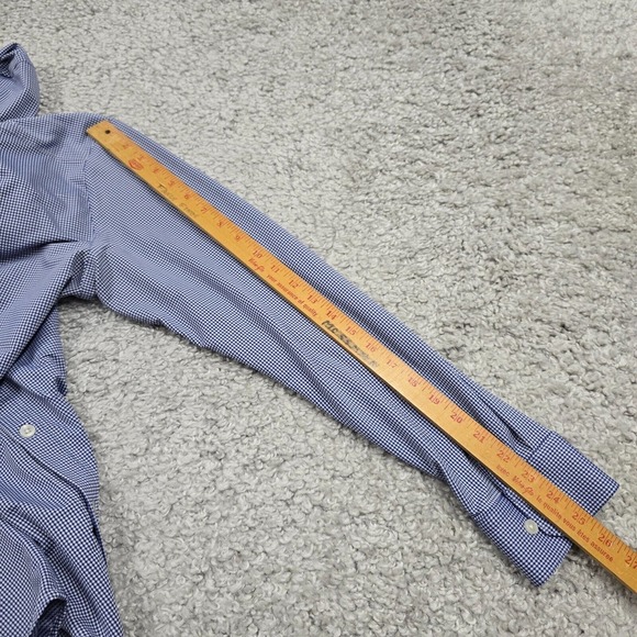 Mizzen Main Shirt Mens‎ XL Blue Check Spinnaker Trim Fit Stretch Long Sleeve - Picture 11 of 12